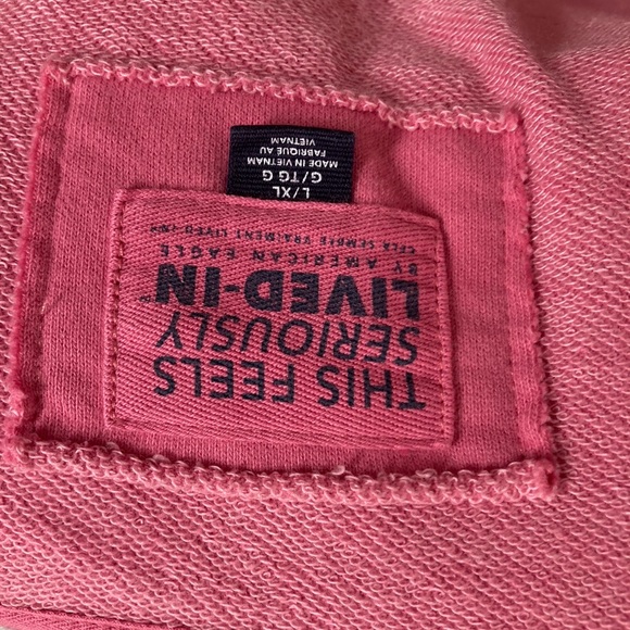 American Eagle sweatshirt jacket , button down with hood. Like new. Wash/dry! - Picture 3 of 4